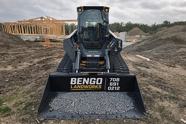 skid steer in action
